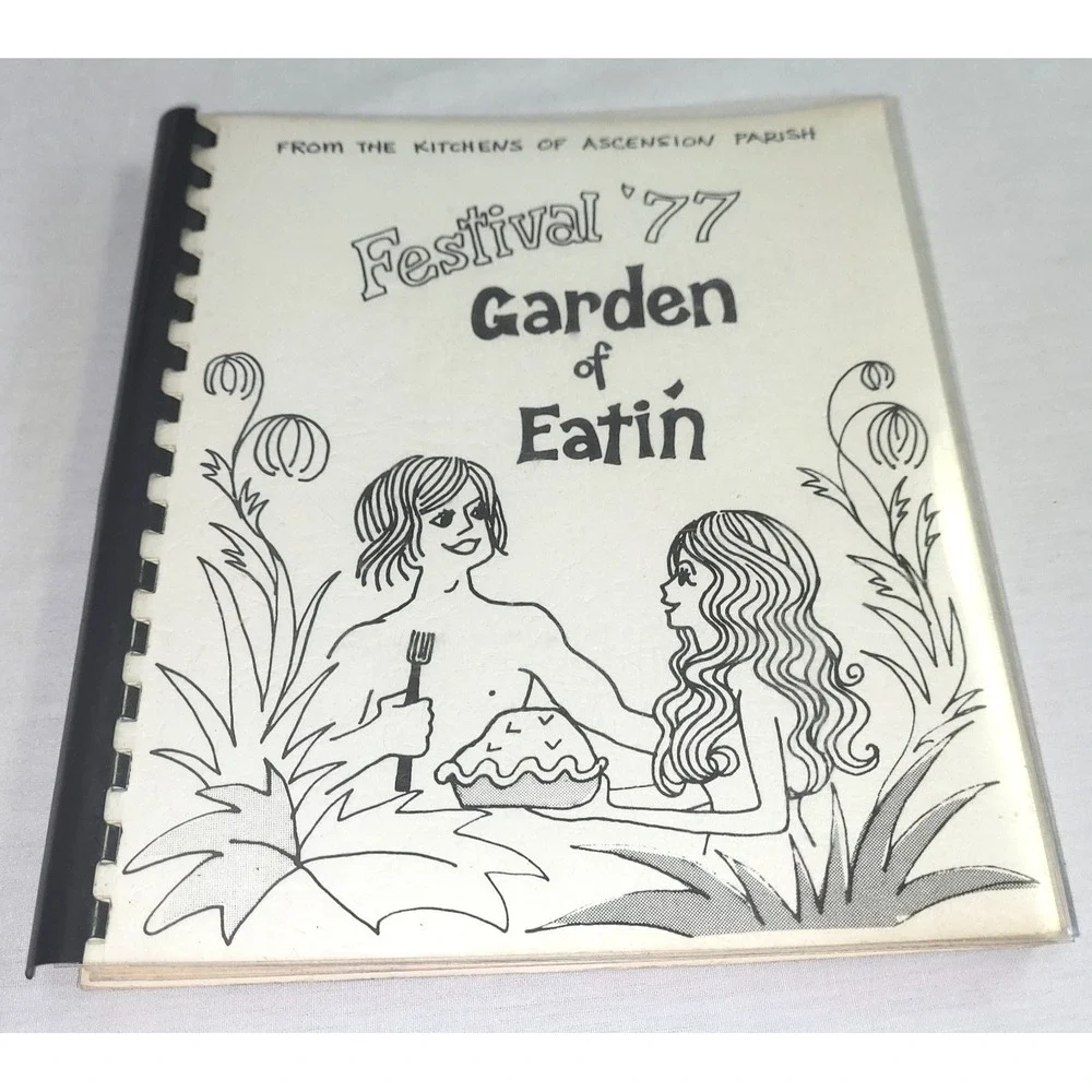 Church of the Ascension Recipe Book Virginia Beach VA Vtg 1977 Risque Adam & Eve